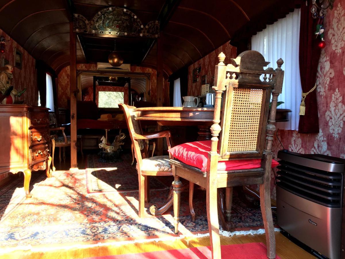 Historischer Zirkuswagen Mit Terrasse Und Blick Ins Gruene วิทเซนเฮาเซน ภายนอก รูปภาพ